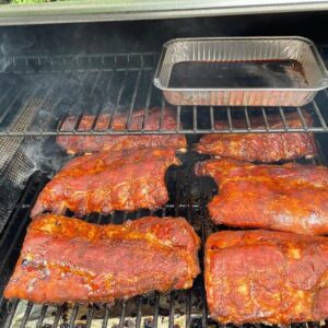 ribs on the Traeger pellet smoker